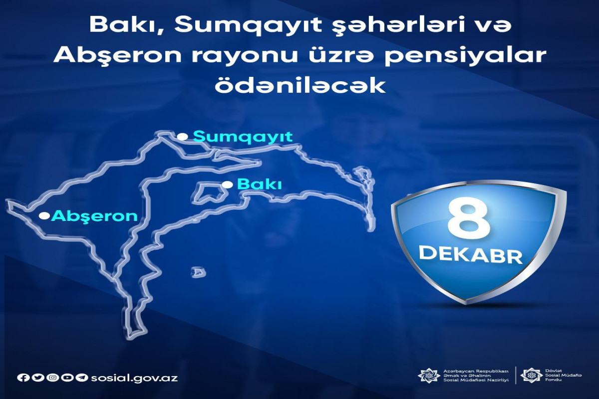 Pensiyalar bu tarixdə ödəniləcək